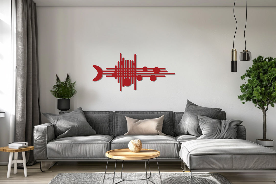 Modern Harmony Metal Wall Art – Abstract Musical Décor Design