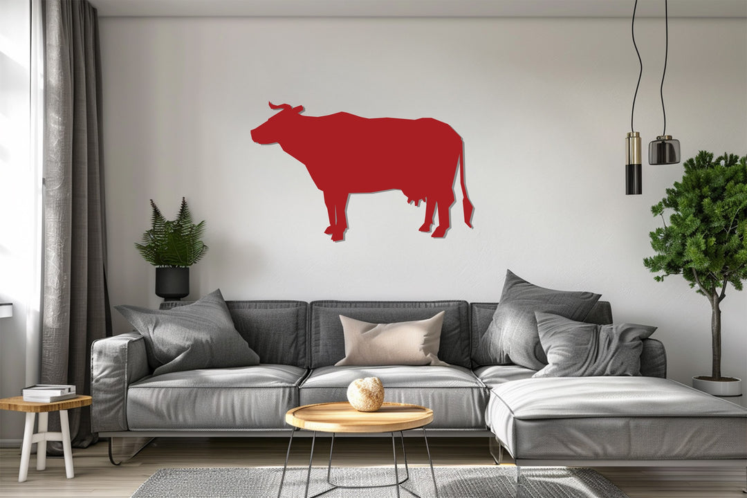 Cow Silhouette – Rustic Farmhouse Metal Wall Art