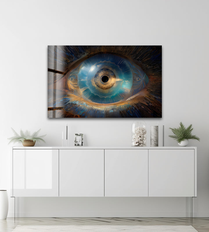 Eye of the Infinite – Surreal Visionary Glass Wall Art