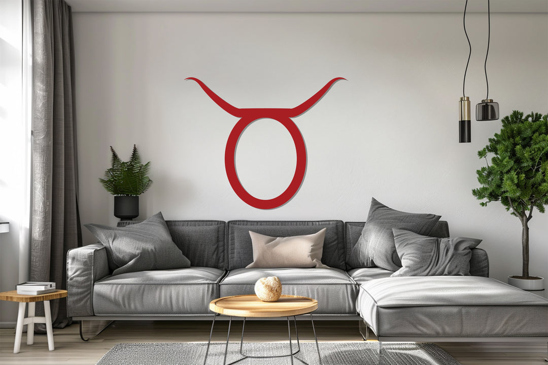 Taurus Zodiac Symbol – Astrology Metal Wall Art