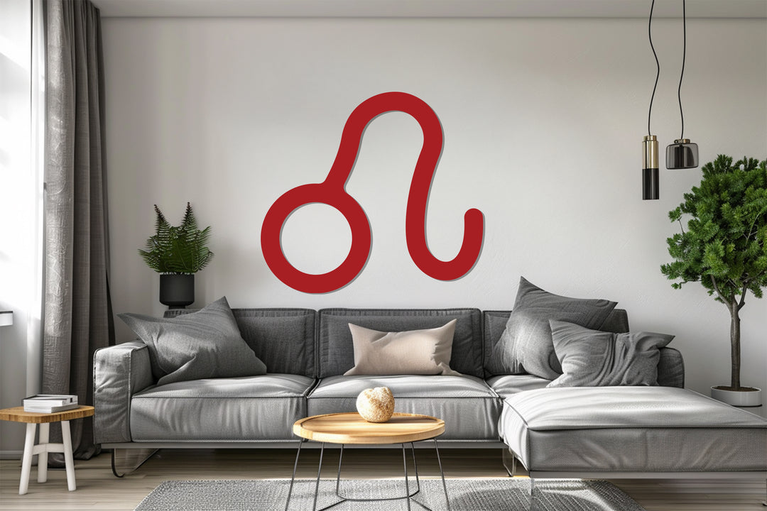 Leo Zodiac Symbol –  Metal Astrology Wall Art