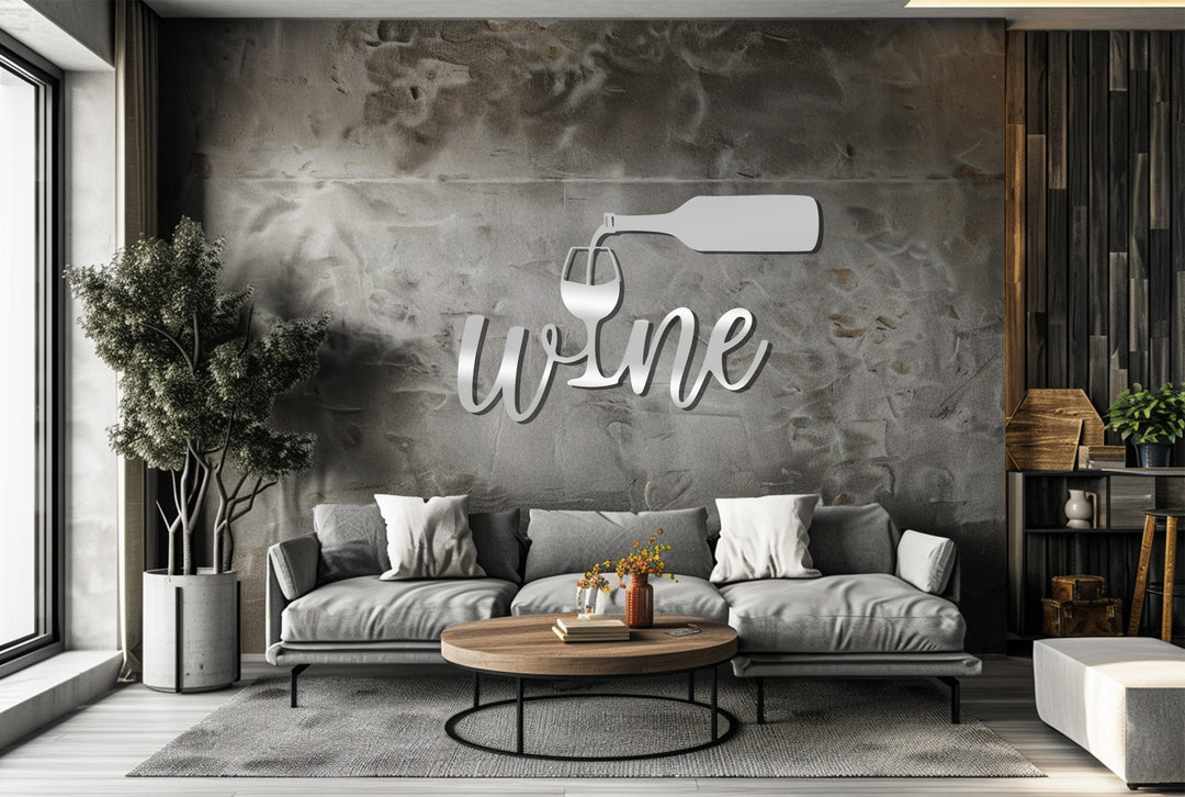 Wine Pour – Modern Kitchen Metal Wall Art