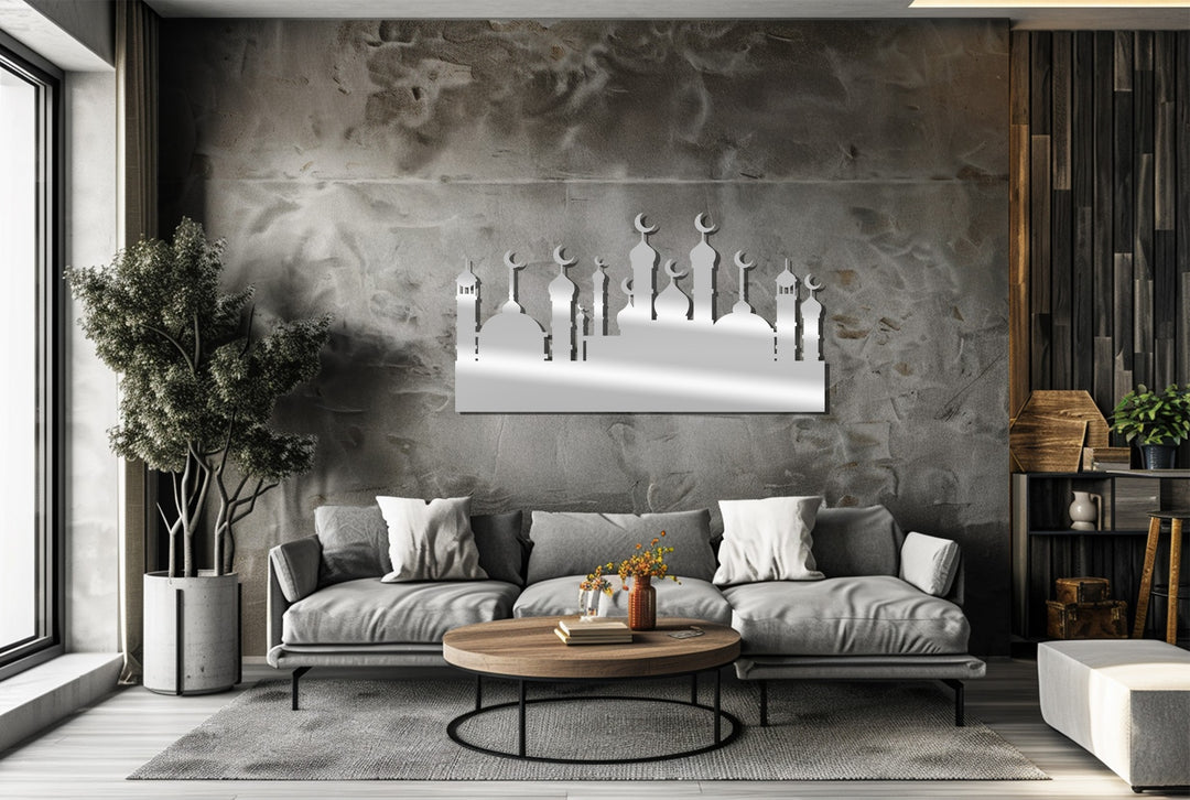 Muslim home metal wall art skyline
