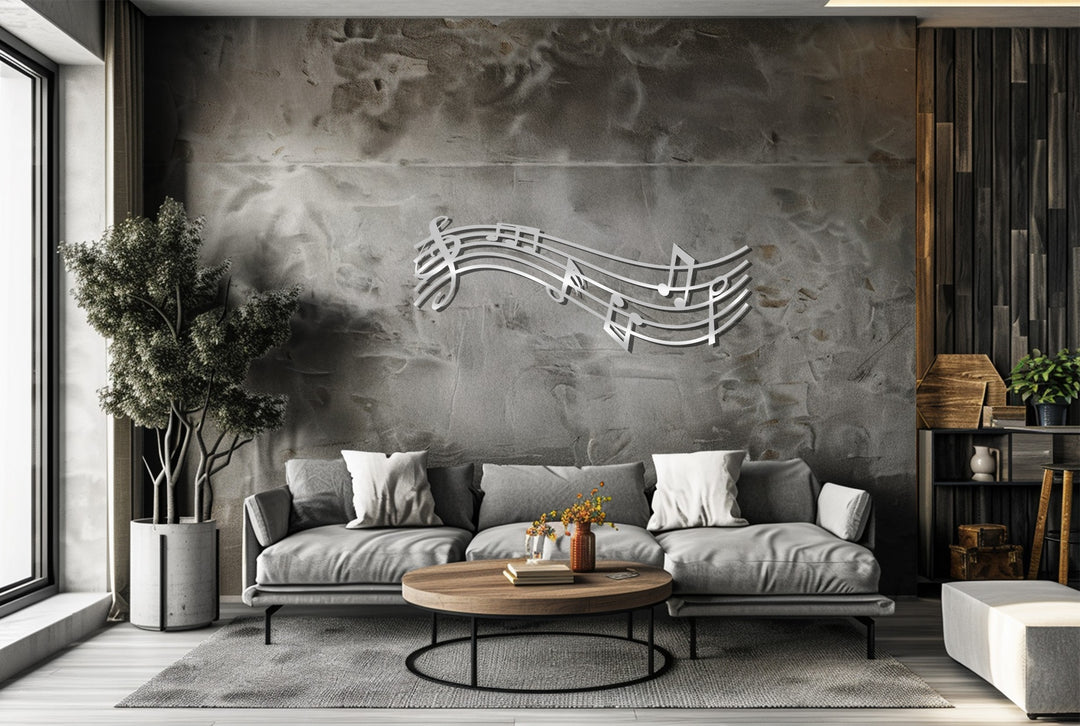 Musical Notes – Flowing Melody Metal Wall Art