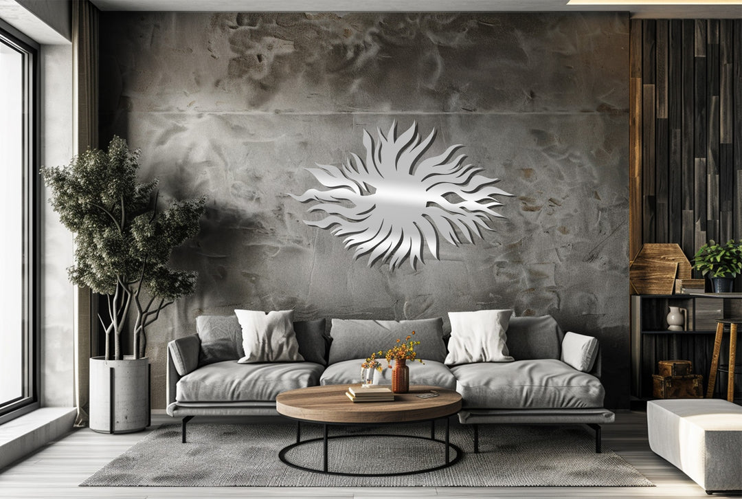 Radiant Sunburst – Abstract Metal Wall Art