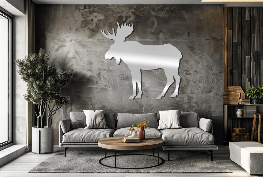 Moose Silhouette – Rustic Wilderness Metal Wall Art
