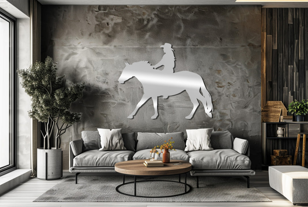 Western horse metal wall art silhouette