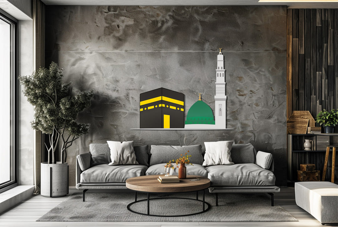 Kaaba Madinah mosque wall art design