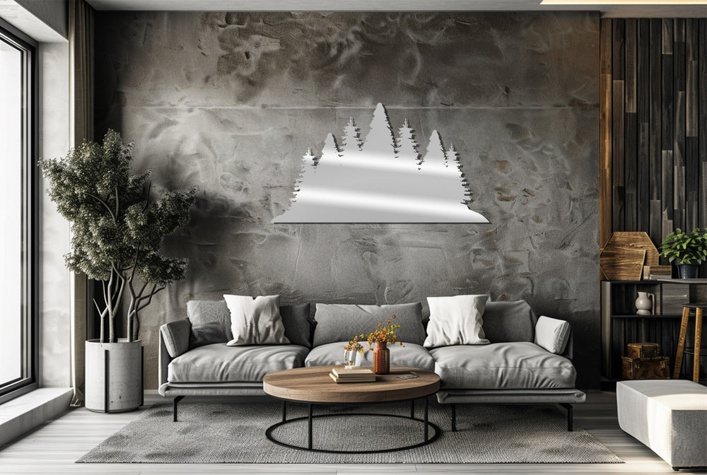 Rustic tree wall décor for cabin and lodge interiors
