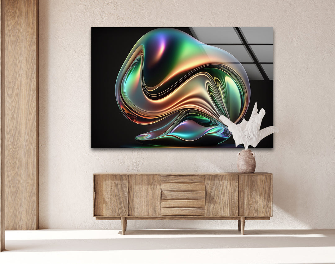 بريزمكور أورورا – منحوتة معدنية متقزحة الألوان اللوحات الزجاجية الجدارية