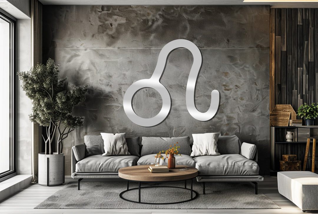 Leo Zodiac Symbol –  Metal Astrology Wall Art