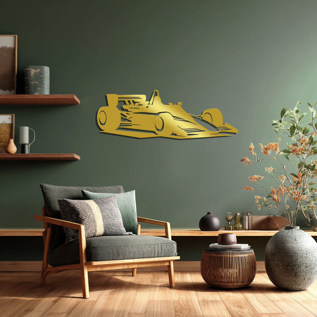 تيربو ليجند - سيارة سباق فورمولا كلاسيكية فن جداري معدني