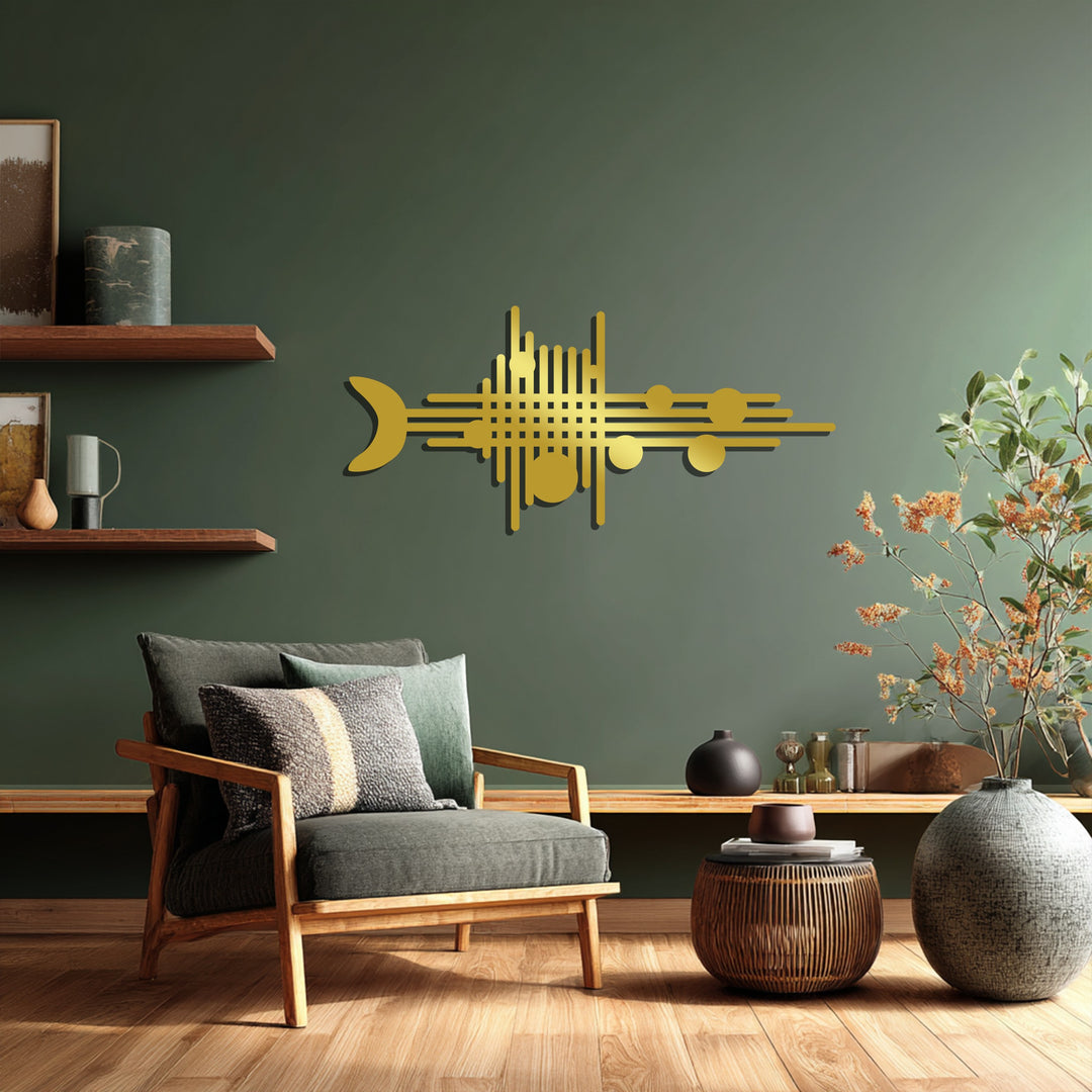 Modern Harmony Metal Wall Art – Abstract Musical Décor Design