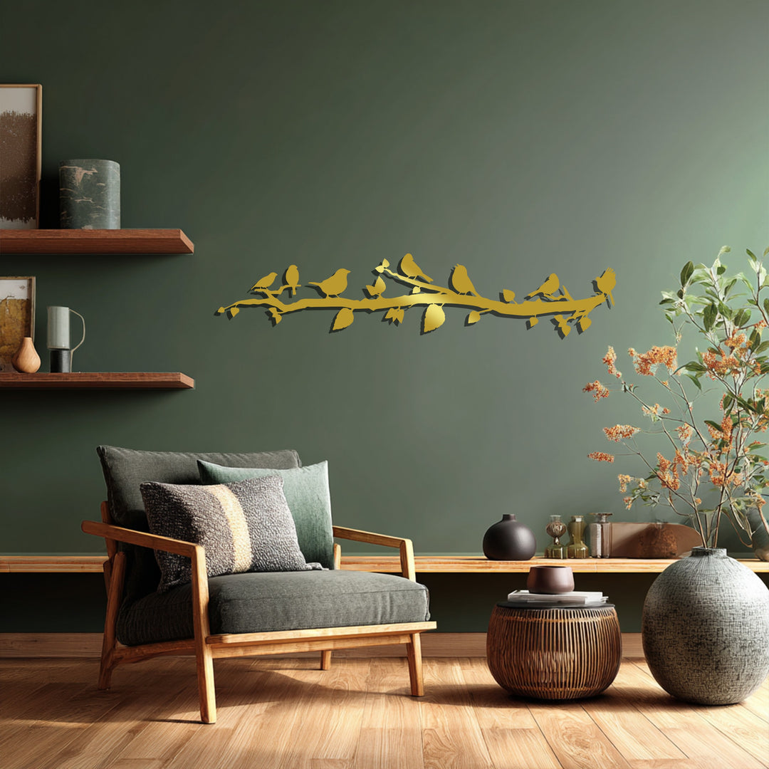 Birds on Branch Metal Wall Art – Nature-Inspired Decor