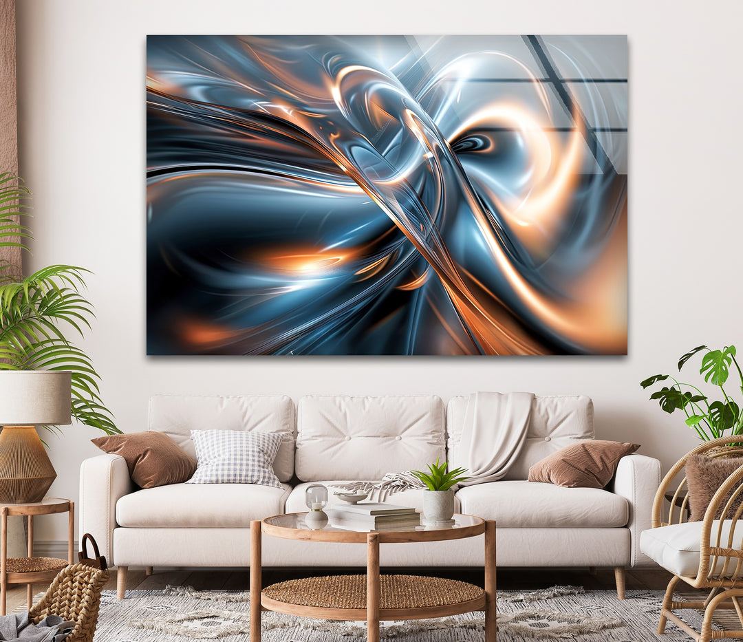 AeroSpark Fusion Helix – دوامة معدنية عالية الطاقة اللوحات الزجاجية الجدارية