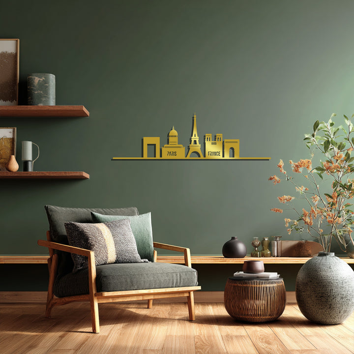 Urban Paris metal wall art horizontal