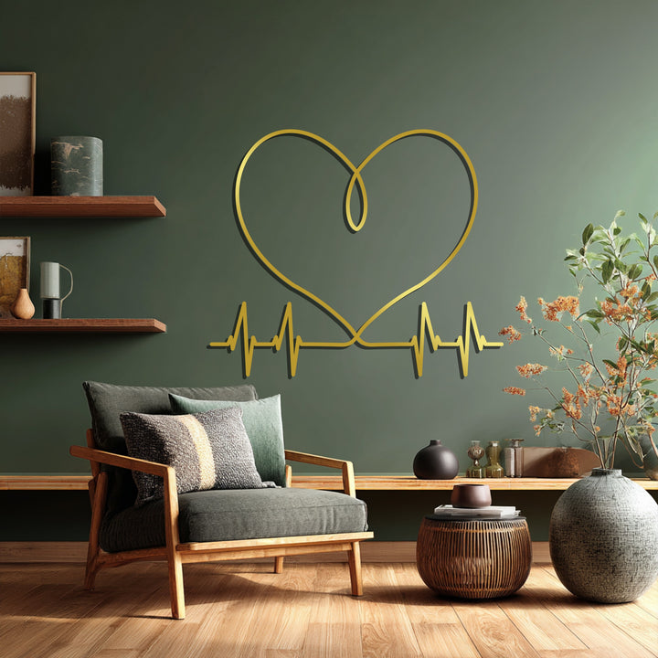Minimal infinite heart metal wall art