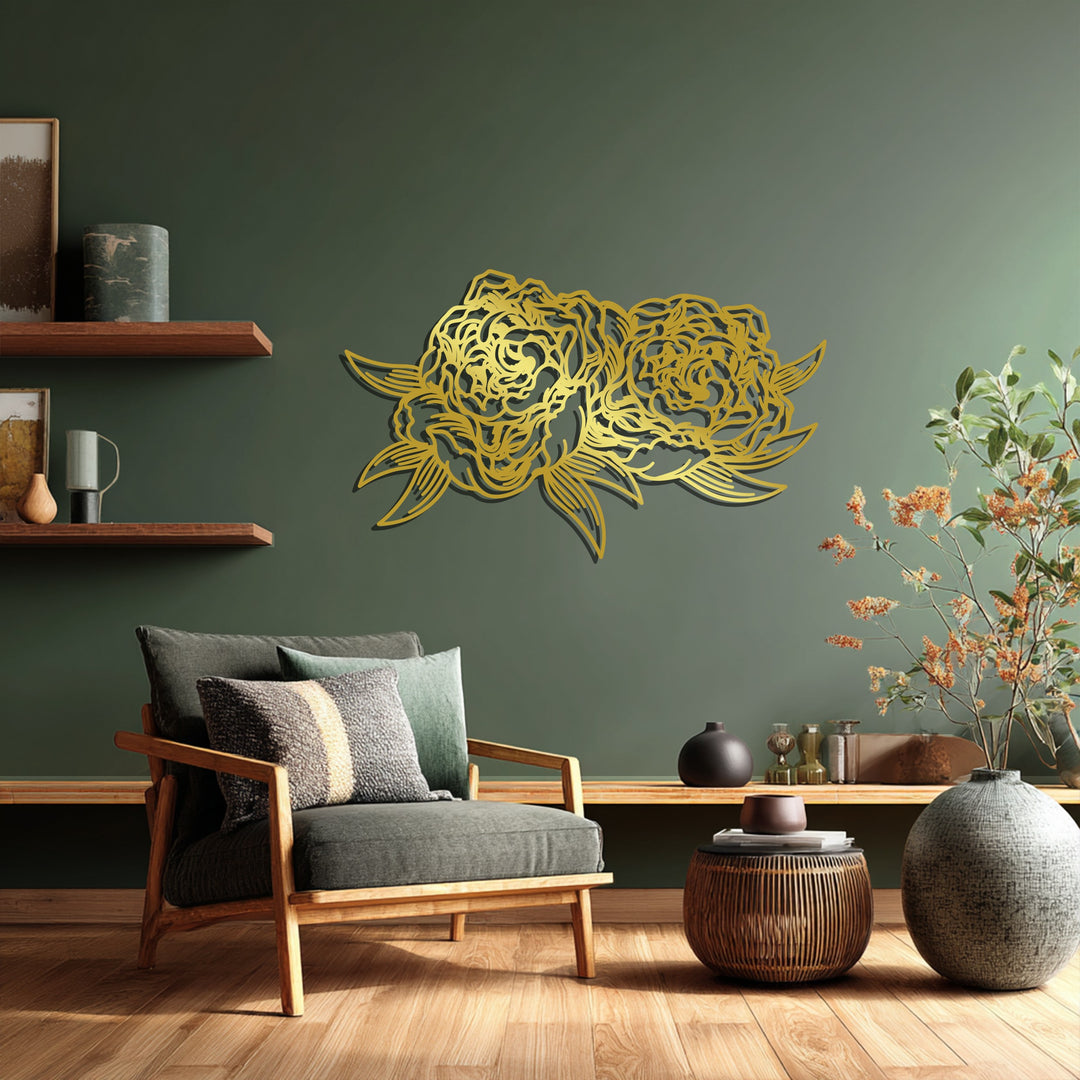 Blooming Roses – Elegant Floral Metal Wall Art