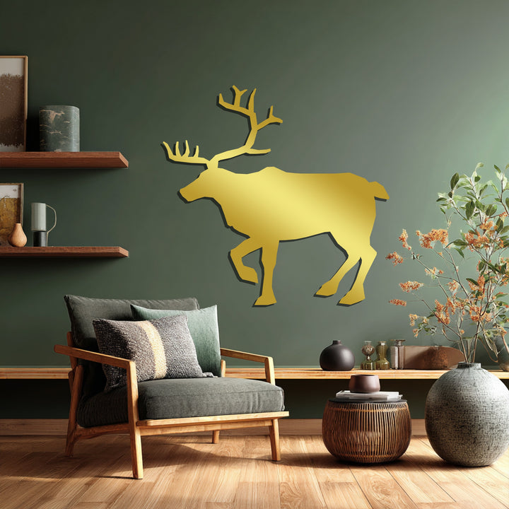 Rustic wildlife inspired metal wall art for cabin décor