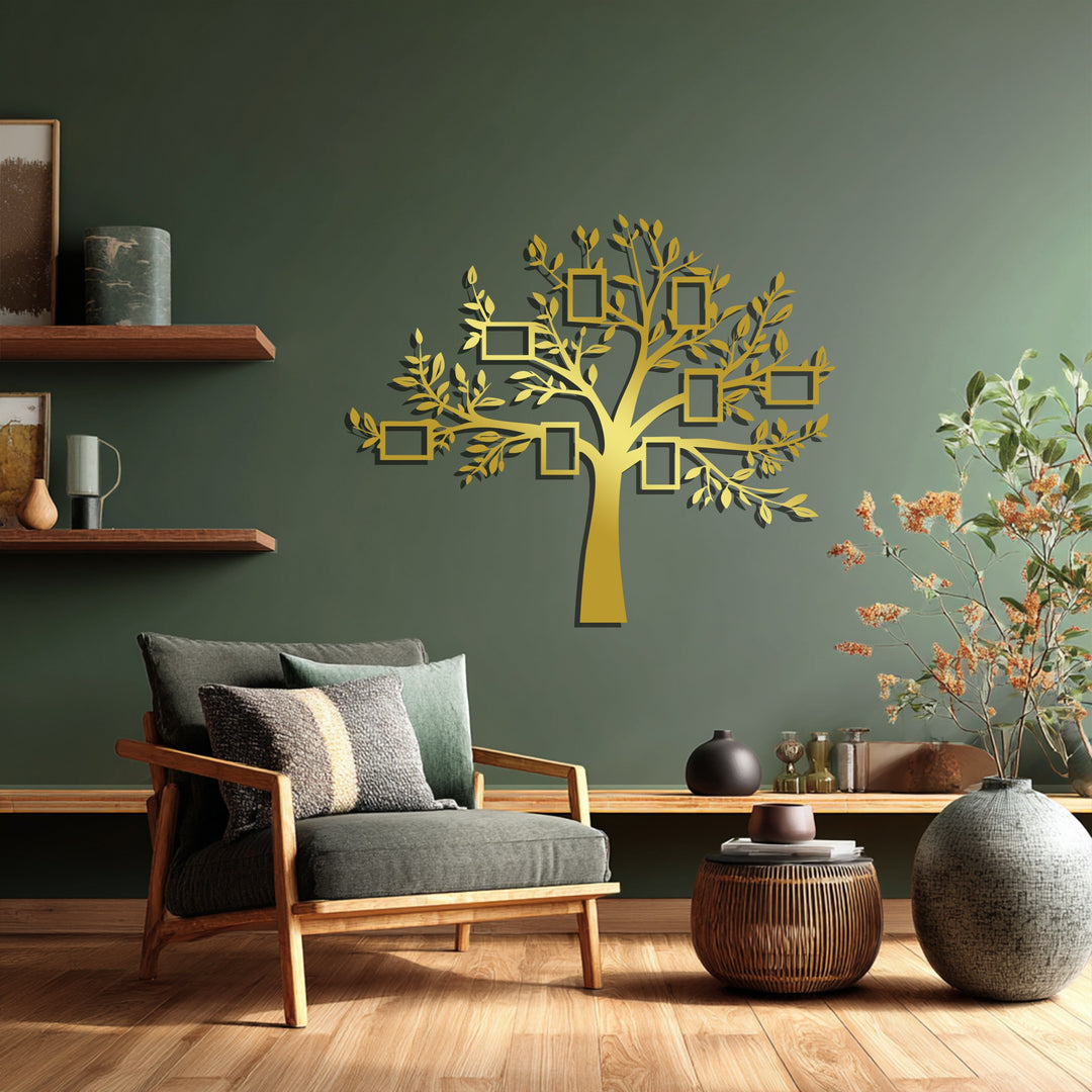 Elegant tree photo frame décor symbolizing love and unity