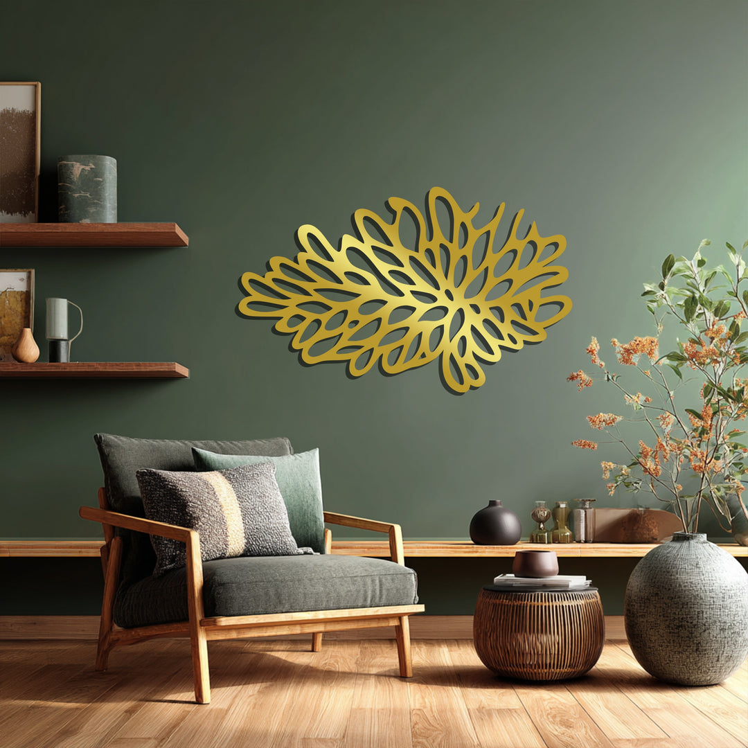 Flowing Coral Pattern – Abstract Ocean Inspired Metal Wall Art