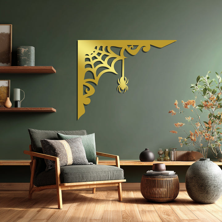 Halloween spider metal wall decoration