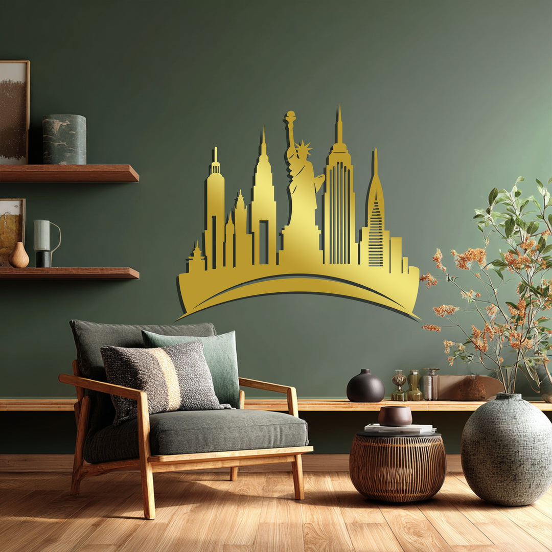 Statue of Liberty skyline wall art