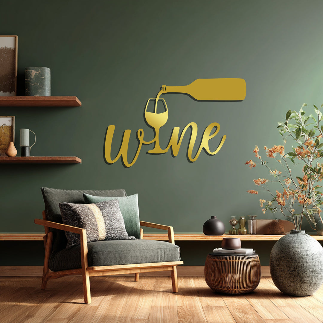 Wine Pour – Modern Kitchen Metal Wall Art