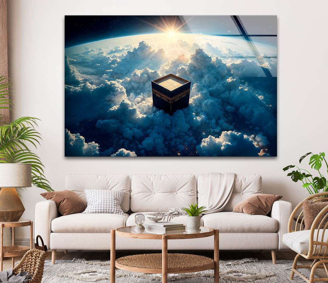Holy Kaaba in the sky printed on tempered glass