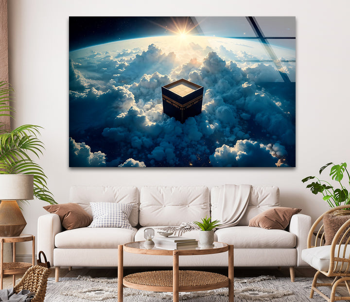 Holy Kaaba in the sky printed on tempered glass