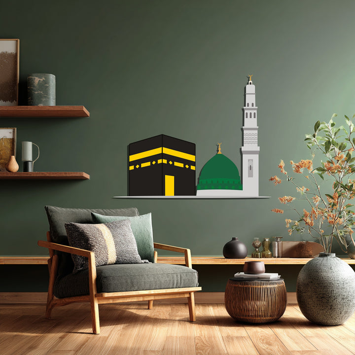 Modern Islamic sacred landmarks wall decor