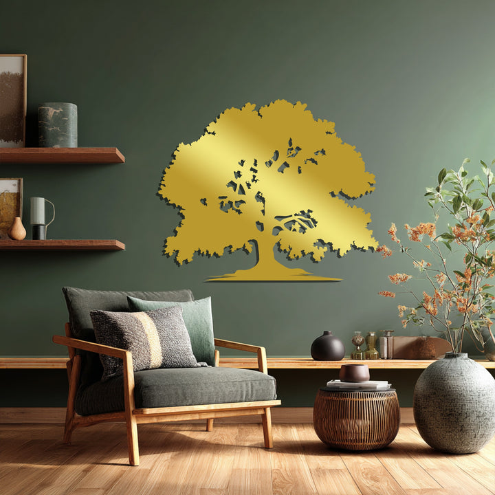 Nature-inspired black metal wall artwork