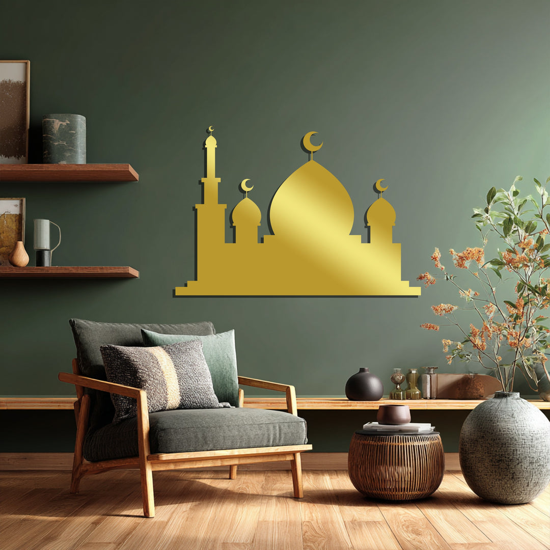 Minimal Islamic metal wall decor mosque