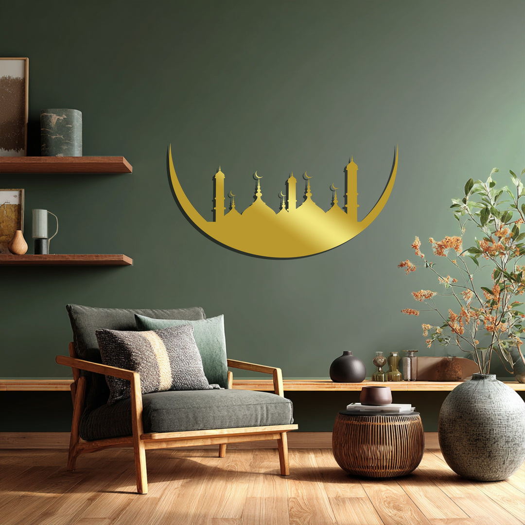 Islamic moon and mosque decor