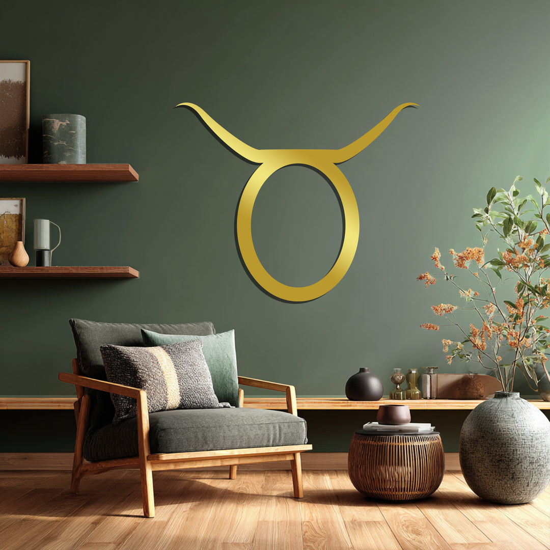 Taurus Zodiac Symbol – Astrology Metal Wall Art