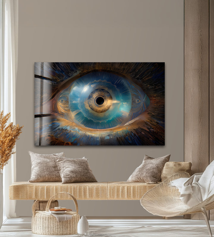 Eye of the Infinite – Surreal Visionary Glass Wall Art