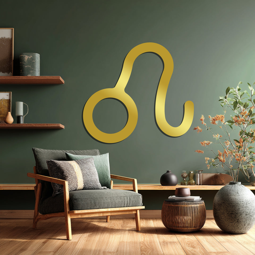 Leo Zodiac Symbol –  Metal Astrology Wall Art