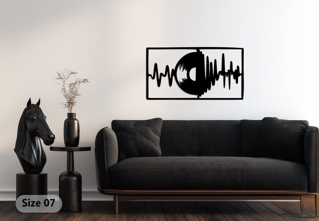 Modern music-inspired geometric wall design