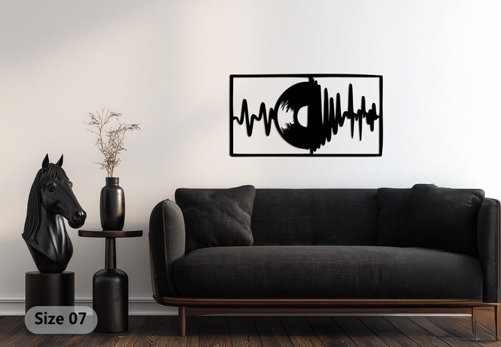 Modern music-inspired geometric wall design