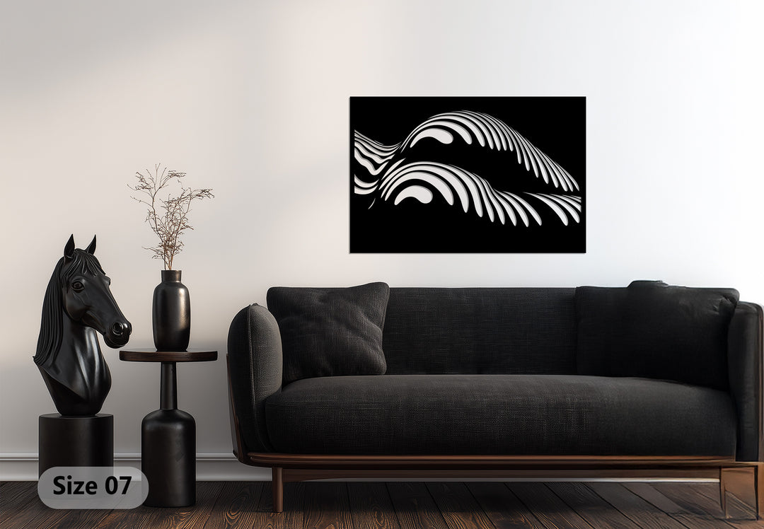 Ethereal Curves – Abstract Minimalist Metal Wall Art