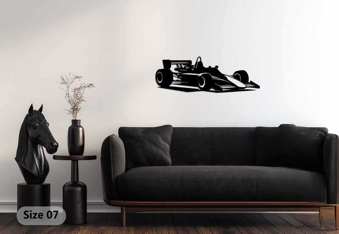 تيربو ليجند - سيارة سباق فورمولا كلاسيكية فن جداري معدني