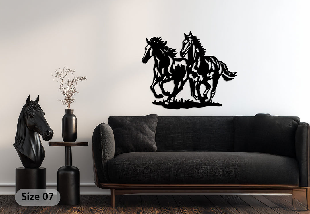 Galloping Freedom – Running Horses Metal Wall Art