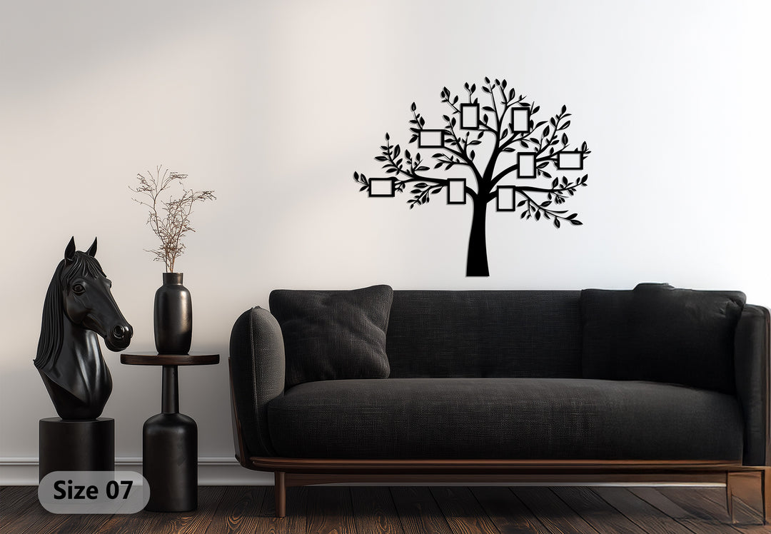 Family Tree – Modern Photo Frame Metal Wall Art