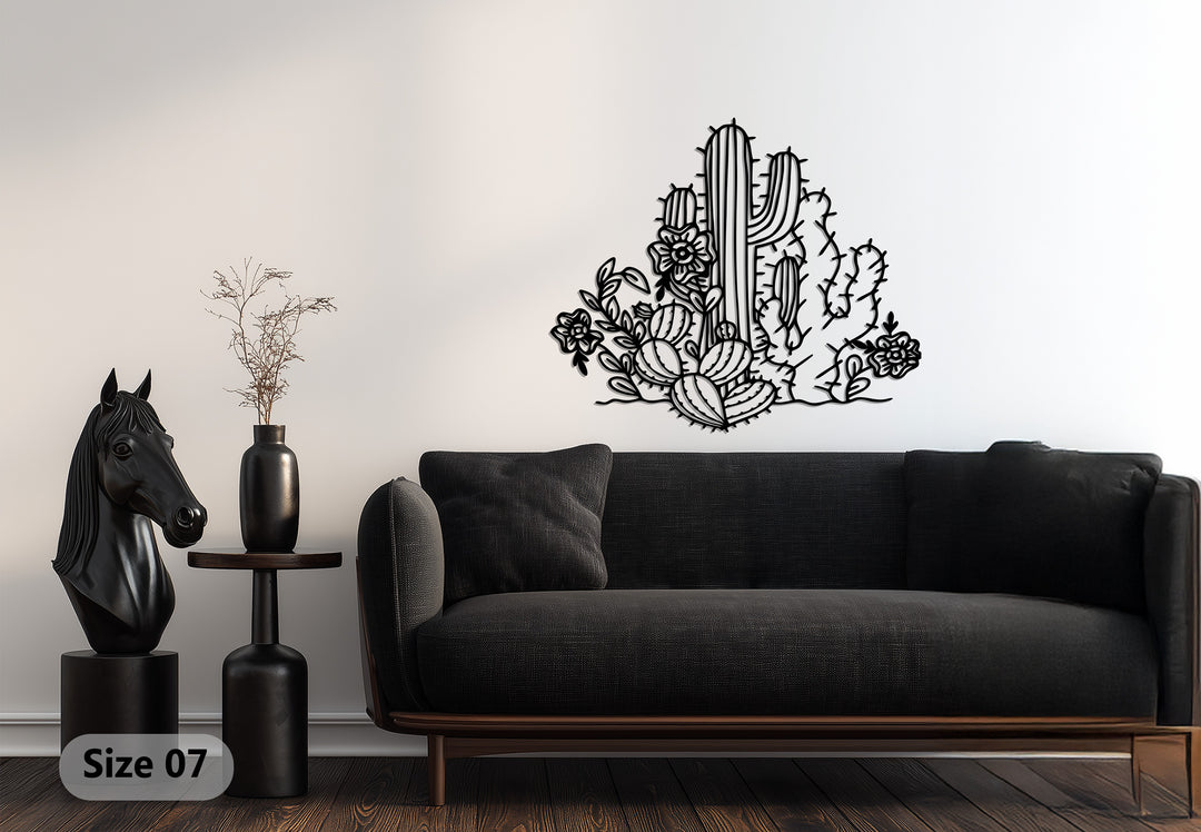 Desert Bloom – Cactus Garden Metal Wall Art