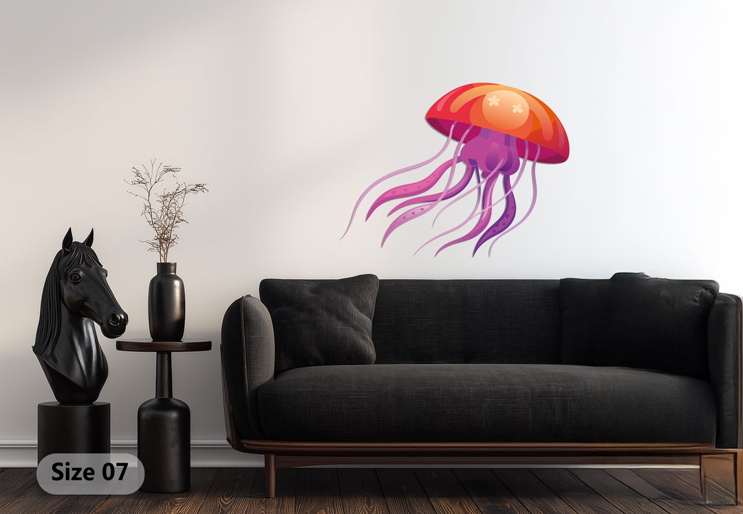 Vibrant Jellyfish Metal Wall Art – Colorful Ocean-Inspired Home Decor