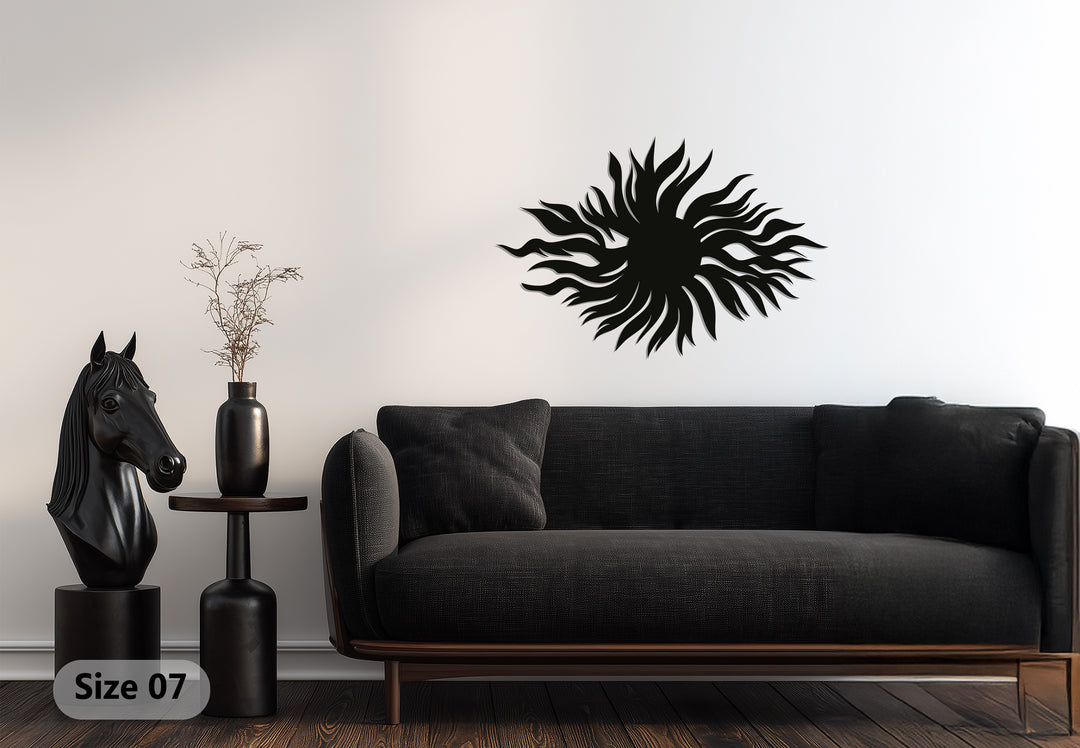 Radiant Sunburst – Abstract Metal Wall Art