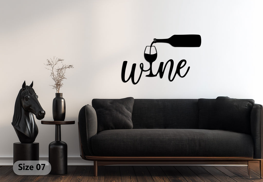 Wine Pour – Modern Kitchen Metal Wall Art