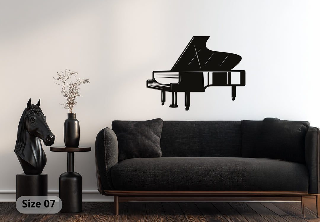 Grand Piano – Elegant Music-Inspired Metal Wall Art