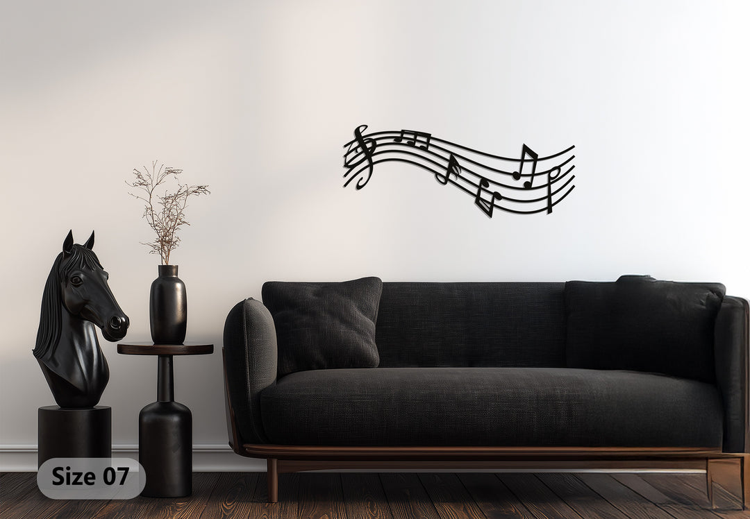 Musical Notes – Flowing Melody Metal Wall Art