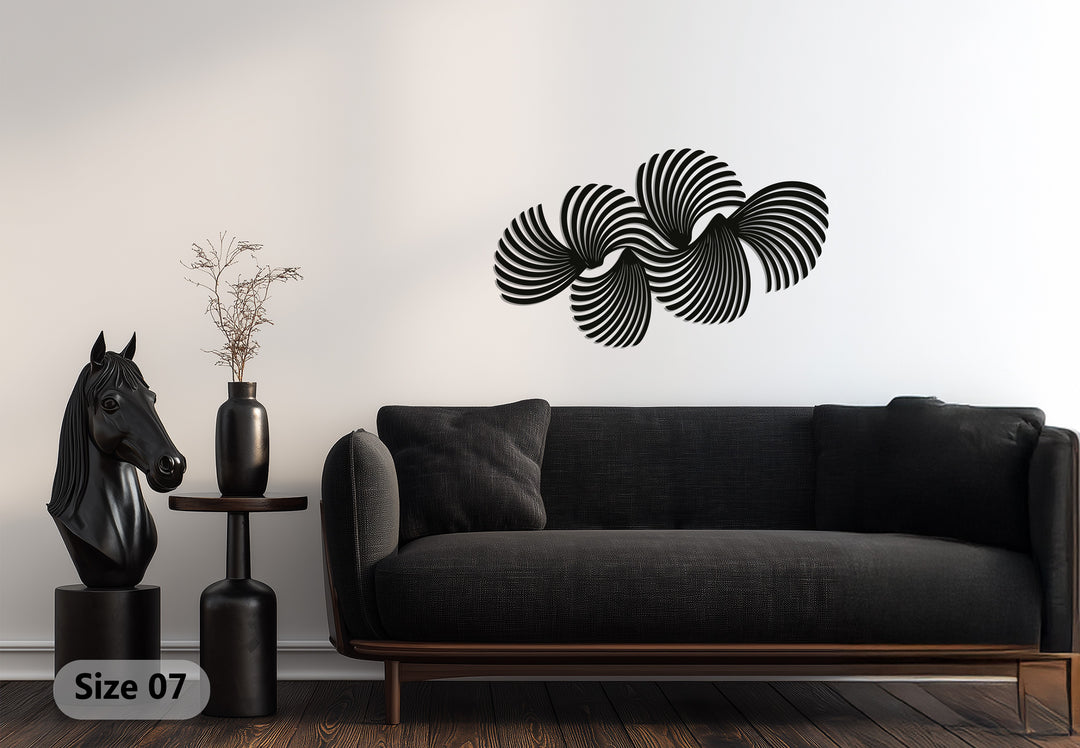 Triple Spiral Flow – Modern Metal Wall Art